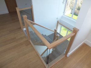 hardwood glass staircase