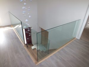 unique glass and oak staircase