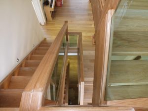 open plan glass staircase