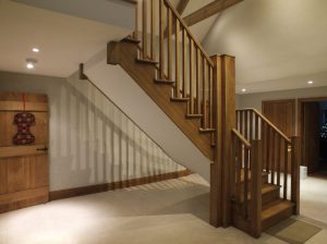 modern cut string staircase