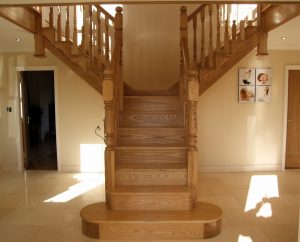 traditional cut string staircase