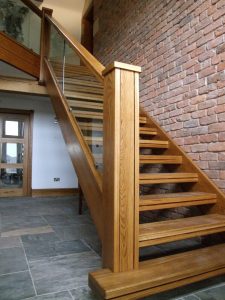 open plan glass staircase