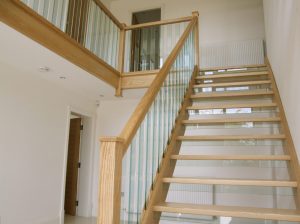 Open plan with glass strips
